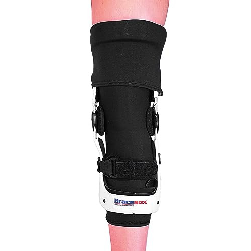 BraceSox Knee Brace Undersleeve  Cotton/Lycra blend Knee Sleeves for Women & Men, Breathable Knee Sleeve for Women & Men for Knee Bracing, Comfortab