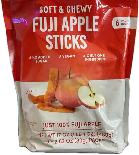SnackYard Fuji Apple Sticks 6-2.82 oz net wt 17 oz (Pack of 1, 17, Ounce)