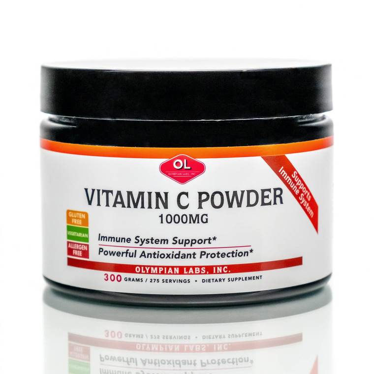 Olympian Labs Concentrated Vitamin C Powder, 1000mg 275 Servings, Immune System Support, Natural Powerful Antioxidant