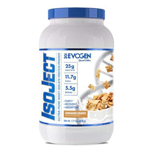 Evogen Isoject - Whey Protein Isolate | Ultra-Pure Whey Protein Powder with Ignitor Enzymes, BCAAs, and EAAs | Enhanced Absorption & Recovery | Cinna
