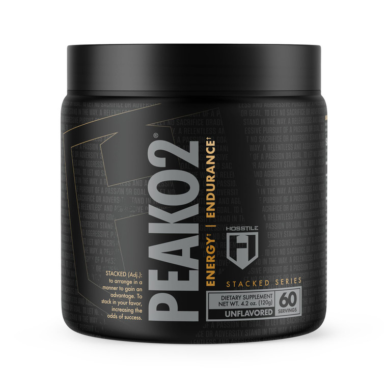 HOSSTILE PeakO2 Organic Mushroom Blend, Workout Supplement for Athletes, Improves Endurance, Power Output & Performance, Pre Workout Supplement, Vega