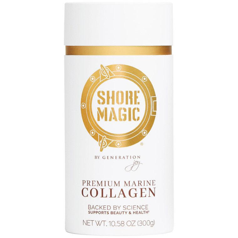 Shore Magic Premium Marine Collagen Powder Types I-IV  Wild Fish, Hydrolyzed Peptides, Unflavored, 9g Protein Per Serving  Supports Youthful Skin,