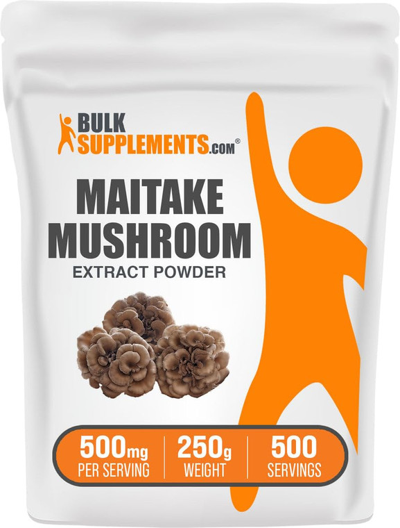 BulkSupplements.com Maitake Mushroom Extract Powder - Maitake Mushroom Supplement Superfood Supplement - Gluten Free, 500mg per Serving, 250g (8.8 oz