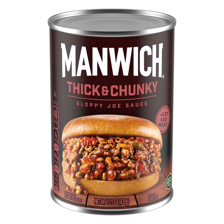 Manwich Sloppy Joe Sauce, Thick and Chunky, Canned Sauce, 15.5 oz.