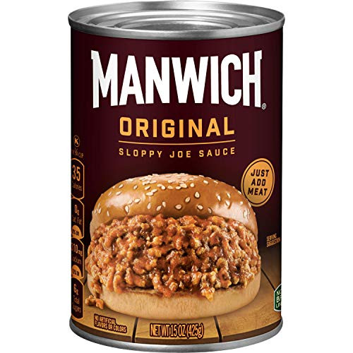 MANWICH Sloppy Joe Sauce Canned Sauce of Original , 15 Ounce, (Pack of 12)