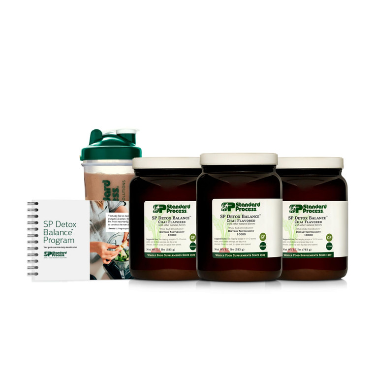 Standard Process SP Detox Balance Chai, 28-Day Program Kit - Detox Cleanse with Pea Protein, Iron, Magnesium & Choline - Vegan, Non-Dairy & Gluten-Fr