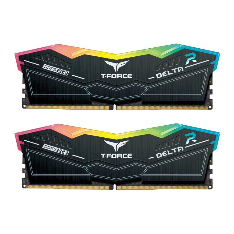 TEAMGROUP T-FORCE DELTA RGB DDR5 Ram 32GB (2x16GB) 6000MHz PC5-48000 CL30 Intel XMP 3.0 AMD Expo Compatible Desktop Memory Black FF3D532G6000HC30DC01