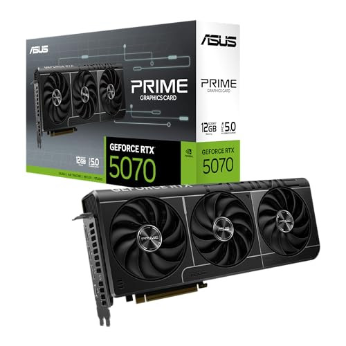 ASUS The SFF-Ready Prime GeForce RTX 5070 12GB GDDR7 Graphics Card (PCIe® 5.0, 12GB GDDR7, HDMI®/DP 2.1, 2.5-Slot, Axial-tech Fans, Dual BIOS)
