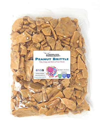 Yankee Traders Brand Home Style Peanut Brittle Candy, 2 Pound