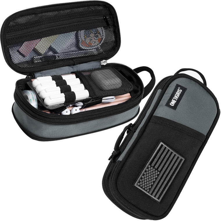 OneTigris Pencil Case for Boys - Pencil Pouch for Boys School Office Supplies Stationery, Zipper Multi-Slot Large Capacity Pencil Bag Organizer with