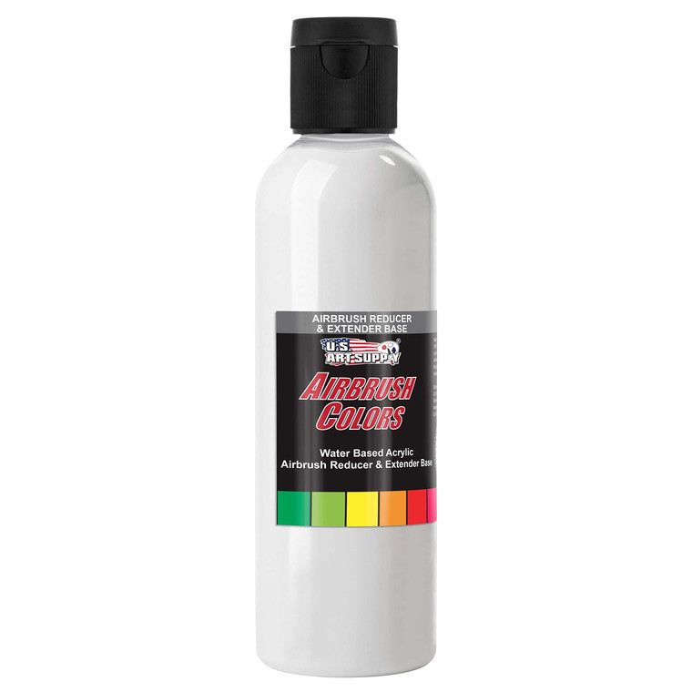 U.S. Art Supply 4-Ounce Airbrush Thinner Reducer and Extender Base for Acrylic Paints - Airbrush Paint Thinner, Reduces Viscosity, Improves Flow, Thi