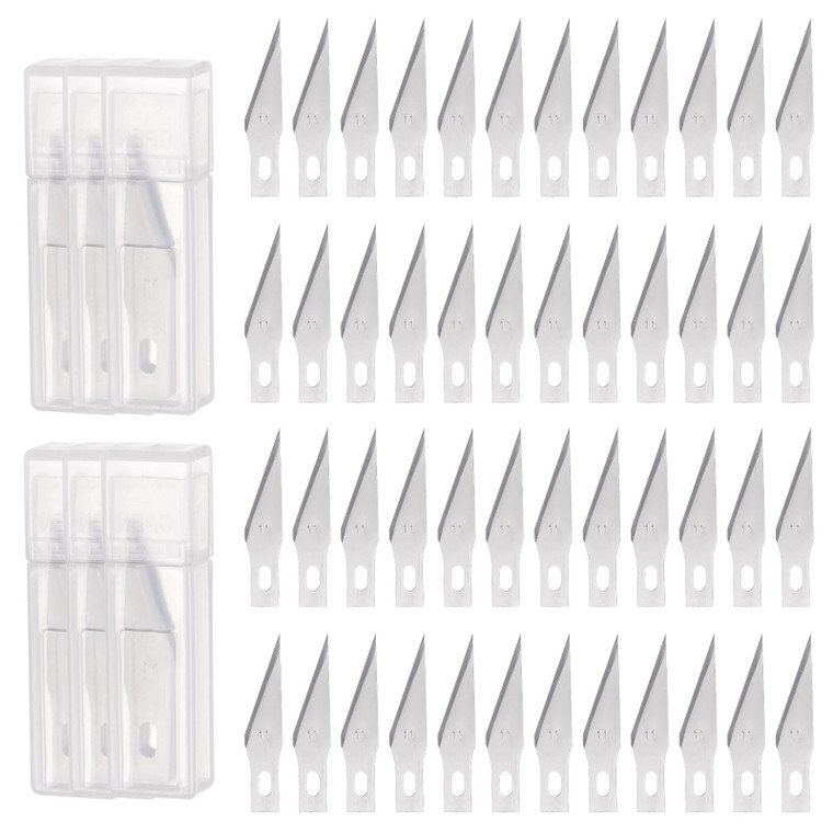 HARFINGTON 60pcs Exacto Knife Blades #11 Hobby Knife Replacement Blades Spare Precision Exacto Blades Hobby Knife Blade Refills for DIY, Art, Cutting
