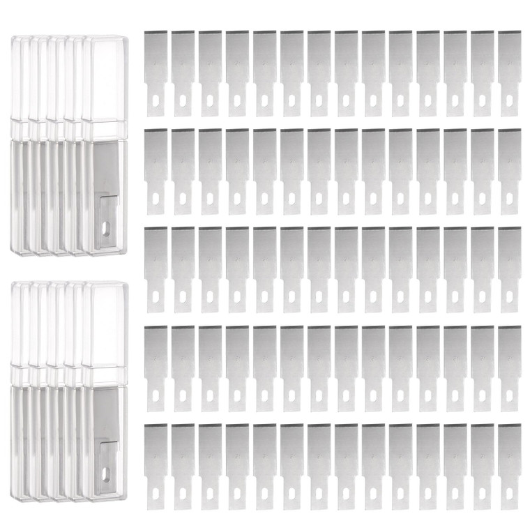 HARFINGTON 100pcs Exacto Knife Blades #21 Hobby Knife Replacement Blades Spare Precision Exacto Blades Hobby Knife Blade Refills for DIY, Art, Cuttin