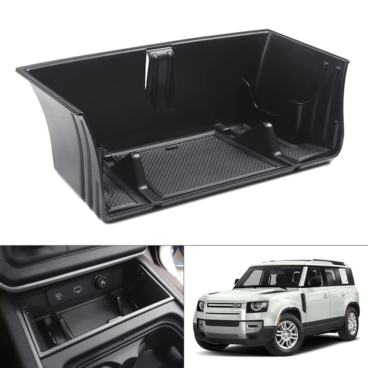 Karltys Center Console Organizer Tray for Land Rover Defender Accessories 90 110 130 2020-2025 2026, Durable ABS Middle Console Organizer Central Sto