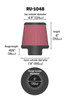 K&N Engineering (Air Filters - Universal Fit) KN Universal Air Filter - Part# RU-1048