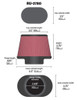 K&N Filter Universal Rubber Filter 2 7/16 inch Flange 4.5x3.75 inch Base 3.5x2.5 inch Top 2.75 inch (RU-2780)