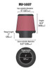 K&N Engineering (Air Filters - Universal Fit) KN Universal Air Filter - Part# RU-1037