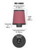 K&N Engineering (Air Filters - Universal Fit) KN Universal Air Filter - Part# RU-4860