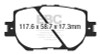EBC Brakes DP23035 Greenstuff 2000 Series Sport Brake Pads Fits 14-15 IS250
