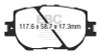 EBC Brakes DP23035 Greenstuff 2000 Series Sport Brake Pads Fits 14-15 IS250