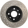 StopTech 127.04001R Sport Cross-Drilled And Slotted Disc Brake Rotor Fits 500