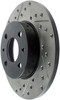 StopTech 127.04001R Sport Cross-Drilled And Slotted Disc Brake Rotor Fits 500