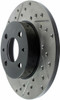 StopTech 127.04001R Sport Cross-Drilled And Slotted Disc Brake Rotor Fits 500