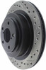 StopTech 127.47025L Sport Cross-Drilled And Slotted Disc Brake Rotor