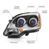 Anzo USA 111476 Crystal Headlight Set Fits 07-12 Acadia