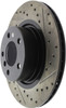 StopTech 127.34139L Sport Cross-Drilled And Slotted Disc Brake Rotor Fits X3 X4