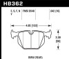 Hawk Performance HB362Y.642 LTS Disc Brake Pad Fits 840Ci 850Ci 850CSi 850i