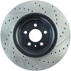 StopTech 127.61114R Sport Cross-Drilled And Slotted Disc Brake Rotor