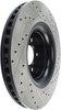 StopTech 127.61114R Sport Cross-Drilled And Slotted Disc Brake Rotor