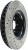 StopTech 127.61114R Sport Cross-Drilled And Slotted Disc Brake Rotor