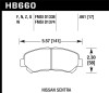 Hawk Performance HB581Y.660 LTS Disc Brake Pad Fits 18 S60
