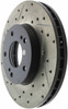 StopTech 127.42050R Sport Cross-Drilled And Slotted Disc Brake Rotor Fits 300ZX