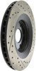 StopTech 127.63072R Sport Cross-Drilled And Slotted Disc Brake Rotor