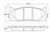 StopTech 308.12930 StopTech Street Brake Pads Fits Avalon Camry ES300h ES350
