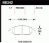 Hawk Performance HB342Y.701 Performance Ceramic Disc Brake Pad Fits Windstar