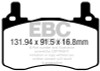 EBC Brakes DP52357NDX Bluestuff NDX Full Race Brake Pads Fits 18-23 G70 Stinger