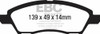 EBC Brakes UD1592 Ultimax  Brake Pads Fits 12-18 Versa