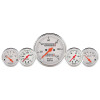 AutoMeter 1311 Arctic White 5 Gauge Set Fuel/Oil/Speedo/Volt/Water