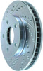 StopTech 227.62057R Select Sport Cross-Drilled And Slotted Disc Brake Rotor