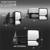 Spyder Auto 9936661 XTune Door Mirror Set