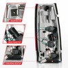 ANZO For 1999-2000 Cadillac Escalade LED Taillights Chrome Housing Red/Clear Lens Pair