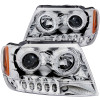 Anzo USA 111044 Projector Headlight Set w/Halo Fits 99-04 Grand Cherokee