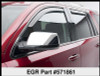 EGR 571861 SlimLine In-Channel WindowVisors Set of 4 Fits 15-21 Tahoe Yukon