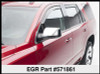 EGR 571861 SlimLine In-Channel WindowVisors Set of 4 Fits 15-21 Tahoe Yukon