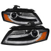 Spyder Auto 5081544 DRL LED Projector Headlights Fits 09-12 A4