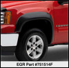 EGR 751514F Rugged Look Fender Flare Set of 2 Fits 07-13 Sierra 1500